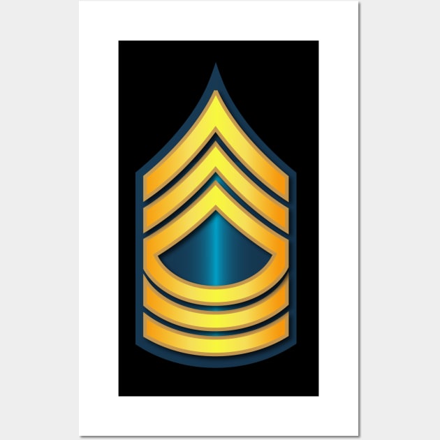 POCKET - Army - Master Sergeant - E8 - Blue Wall Art by twix123844